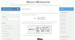 Desktop Screenshot of okolicematematyki.info